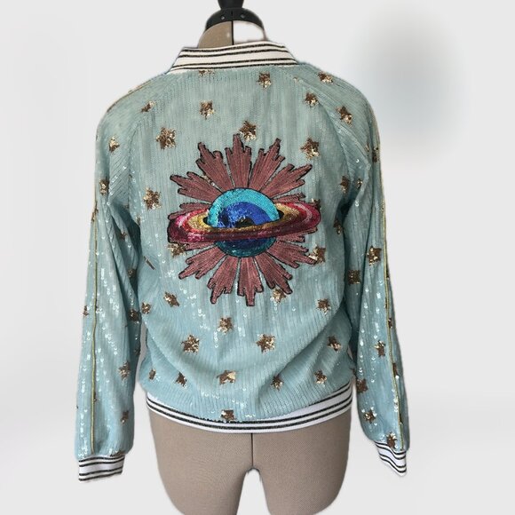 LOLA + THE BOYS | Out of This World Bomber, Blue (Size S) - Picture 2 of 11